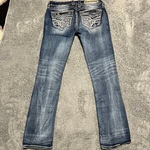 Rock Revival Sukey Easy Straight Jeans Womens 28 Factory Distressed Western